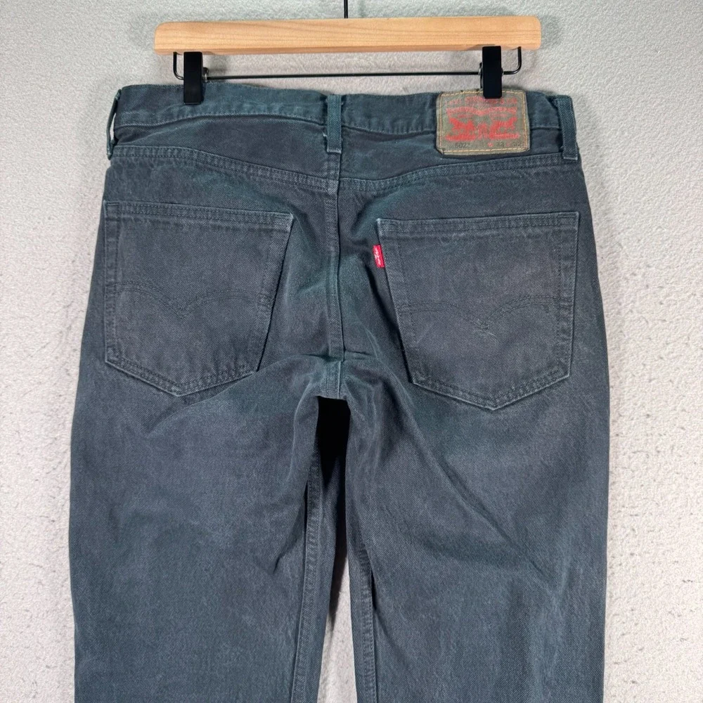 Levis 502 Jeans Mens 32x32‎ Black Tapered Leg Limited Rare Comfort Denim Stretch